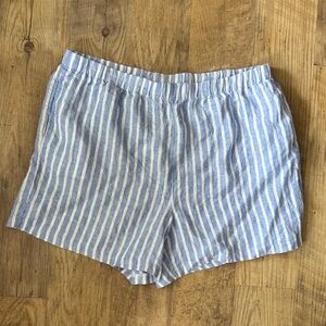 H&M Striped Women Shorts in Blue and White